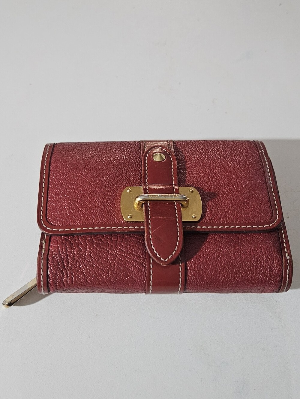Red Louis Vuitton Suhali Portefeuille Le Favori Compact Wallet